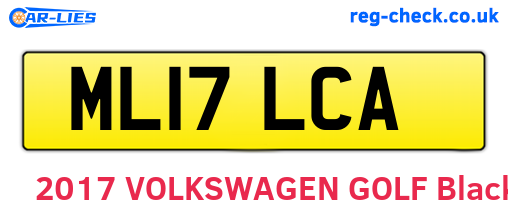 ML17LCA are the vehicle registration plates.