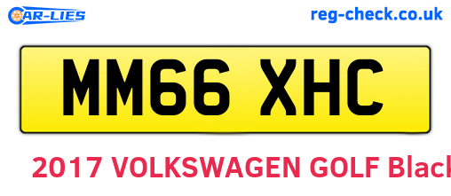 MM66XHC are the vehicle registration plates.