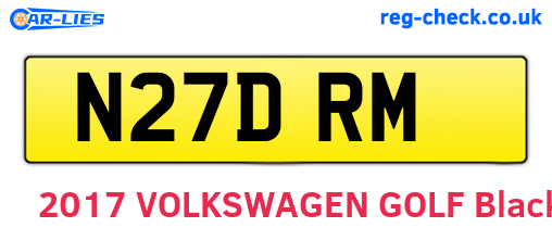 N27DRM are the vehicle registration plates.