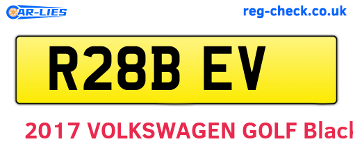 R28BEV are the vehicle registration plates.