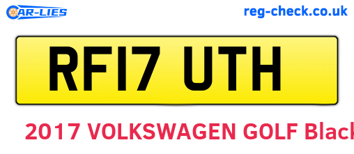 RF17UTH are the vehicle registration plates.