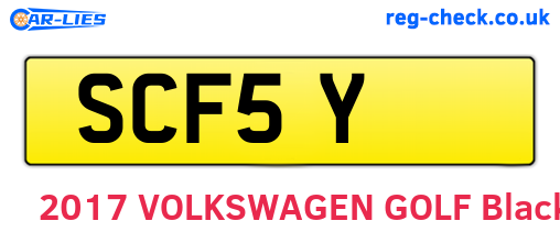 SCF5Y are the vehicle registration plates.
