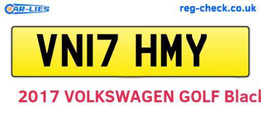 VN17HMY are the vehicle registration plates.