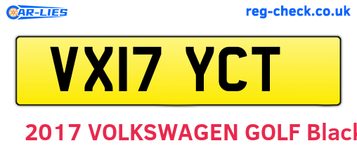 VX17YCT are the vehicle registration plates.
