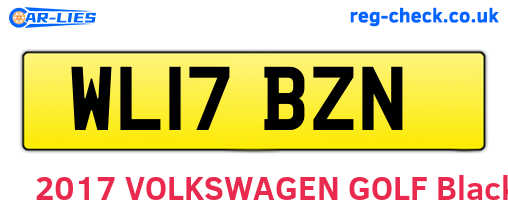 WL17BZN are the vehicle registration plates.