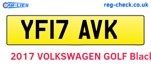 YF17AVK are the vehicle registration plates.