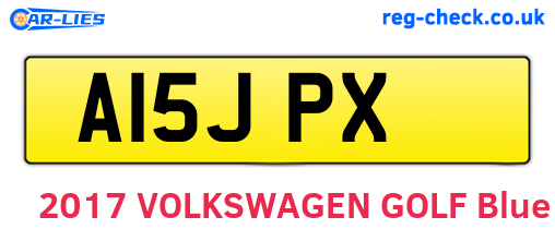 A15JPX are the vehicle registration plates.
