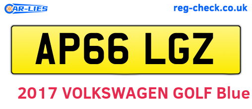 AP66LGZ are the vehicle registration plates.