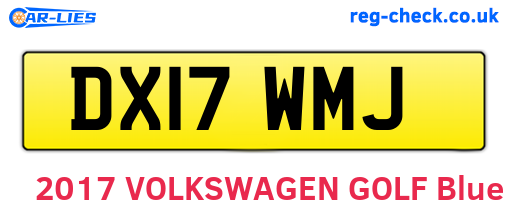 DX17WMJ are the vehicle registration plates.