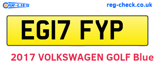 EG17FYP are the vehicle registration plates.