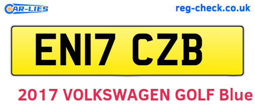 EN17CZB are the vehicle registration plates.