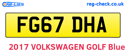 FG67DHA are the vehicle registration plates.