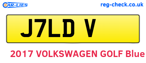J7LDV are the vehicle registration plates.