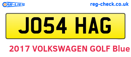 JO54HAG are the vehicle registration plates.