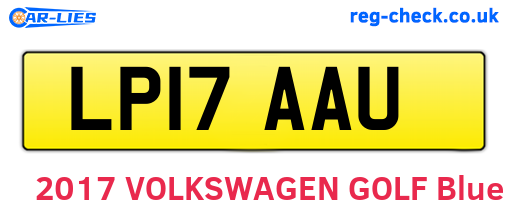LP17AAU are the vehicle registration plates.