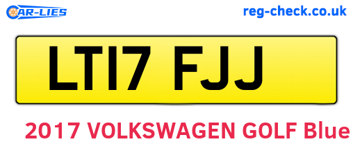 LT17FJJ are the vehicle registration plates.