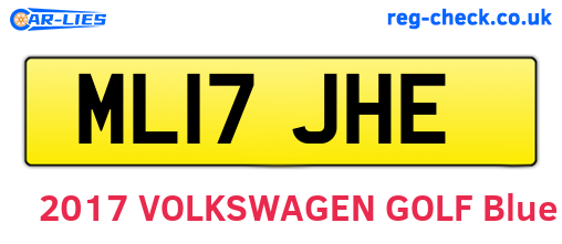 ML17JHE are the vehicle registration plates.