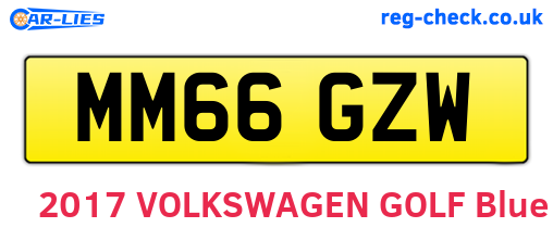 MM66GZW are the vehicle registration plates.
