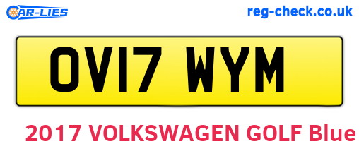 OV17WYM are the vehicle registration plates.