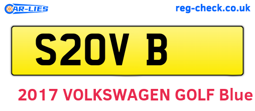 S2OVB are the vehicle registration plates.