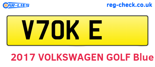 V7OKE are the vehicle registration plates.