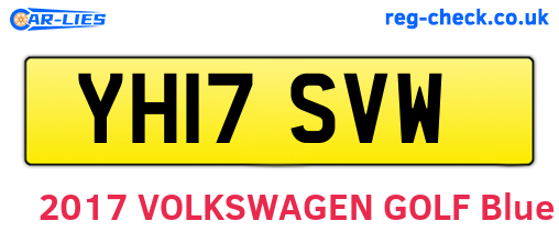 YH17SVW are the vehicle registration plates.