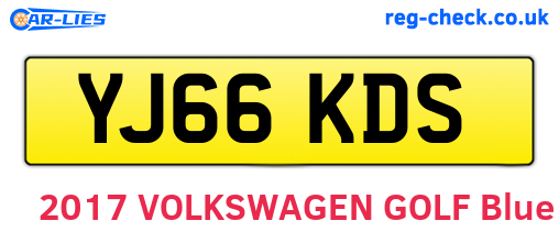 YJ66KDS are the vehicle registration plates.