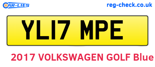 YL17MPE are the vehicle registration plates.