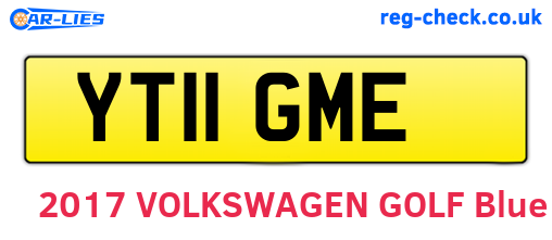 YT11GME are the vehicle registration plates.