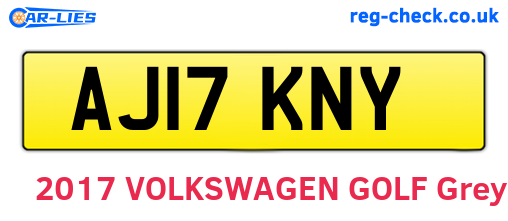 AJ17KNY are the vehicle registration plates.