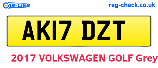 AK17DZT are the vehicle registration plates.