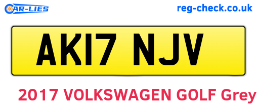 AK17NJV are the vehicle registration plates.