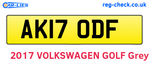 AK17ODF are the vehicle registration plates.