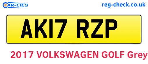 AK17RZP are the vehicle registration plates.