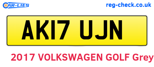 AK17UJN are the vehicle registration plates.