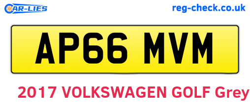 AP66MVM are the vehicle registration plates.