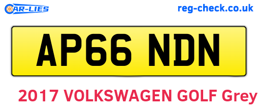 AP66NDN are the vehicle registration plates.