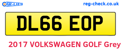 DL66EOP are the vehicle registration plates.
