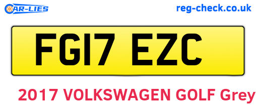 FG17EZC are the vehicle registration plates.