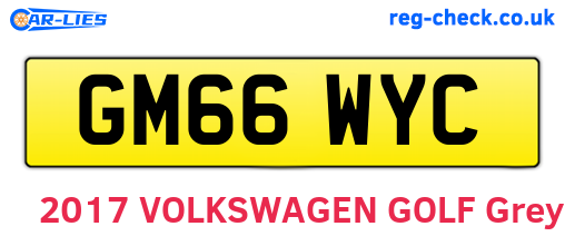 GM66WYC are the vehicle registration plates.