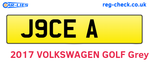 J9CEA are the vehicle registration plates.