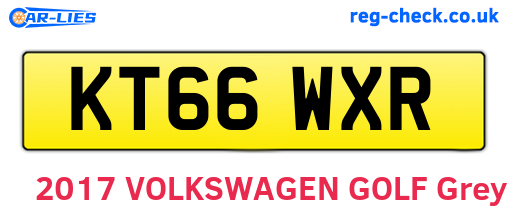 KT66WXR are the vehicle registration plates.