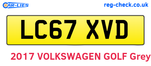 LC67XVD are the vehicle registration plates.