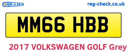 MM66HBB are the vehicle registration plates.