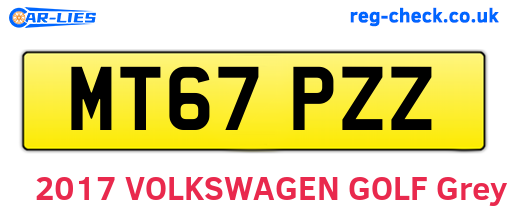 MT67PZZ are the vehicle registration plates.