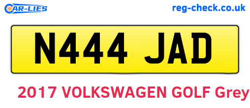 N444JAD are the vehicle registration plates.
