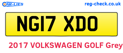 NG17XDO are the vehicle registration plates.