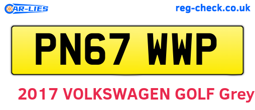 PN67WWP are the vehicle registration plates.