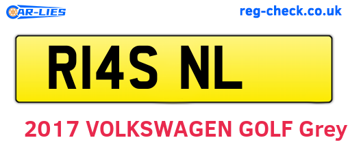 R14SNL are the vehicle registration plates.