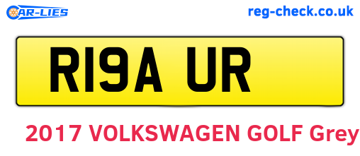 R19AUR are the vehicle registration plates.